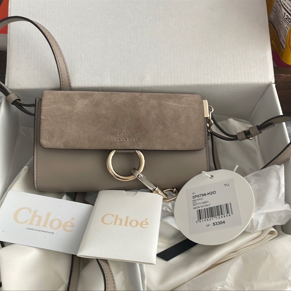 CHLOE SMALL FAYE LEATHER SHOULDER BAG